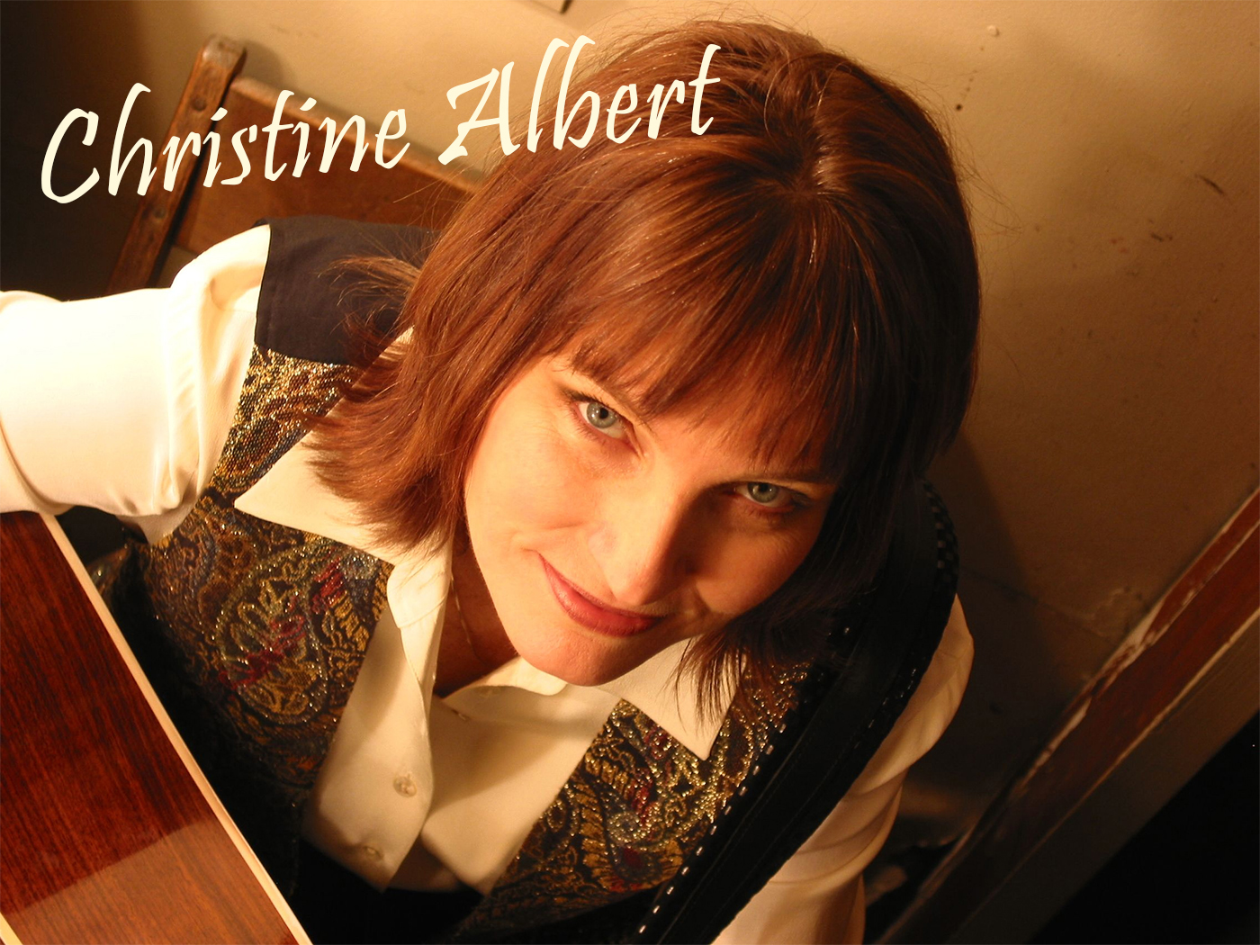Christine Albert with guitar